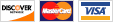 Pay with Visa, MasterCard, Discover Card
